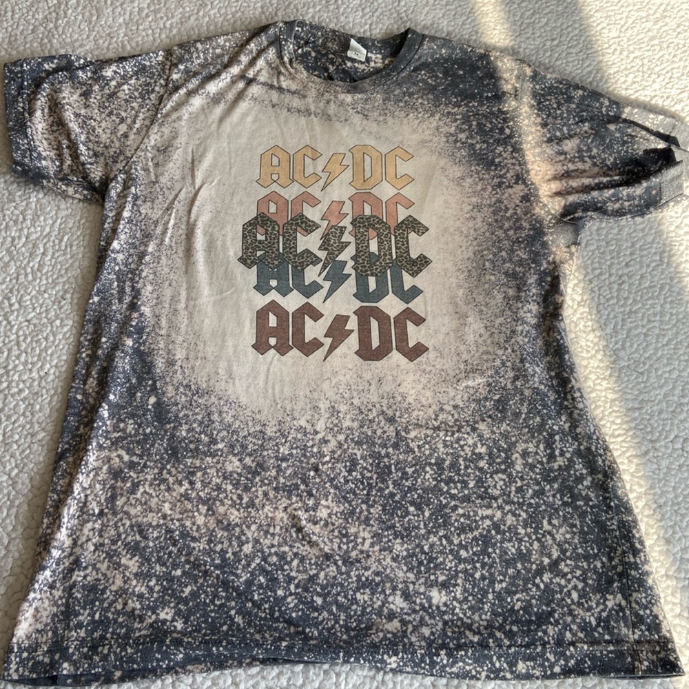 Bleached AC/DC tee. Size medium.